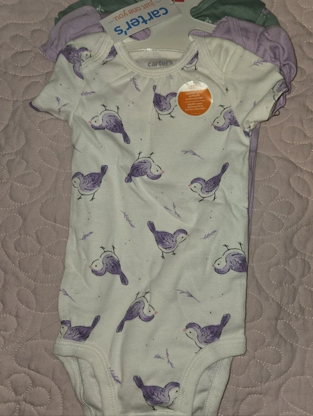 Carter's Purple Green Bodysuit with Matching Pants